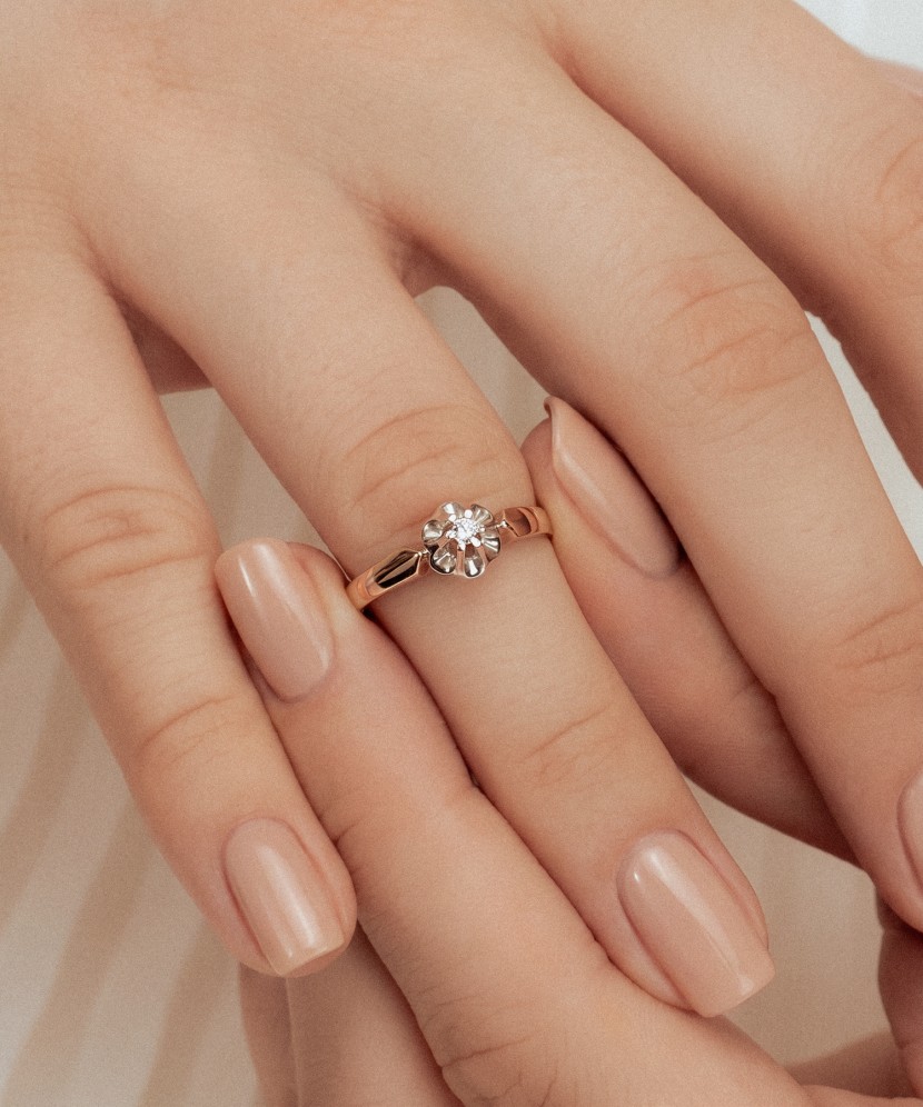 Zelta gredzens ar briljantu - Goldinga