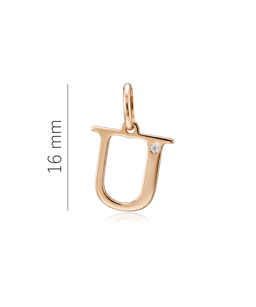 Zelta kulons ar dimanta burtu U