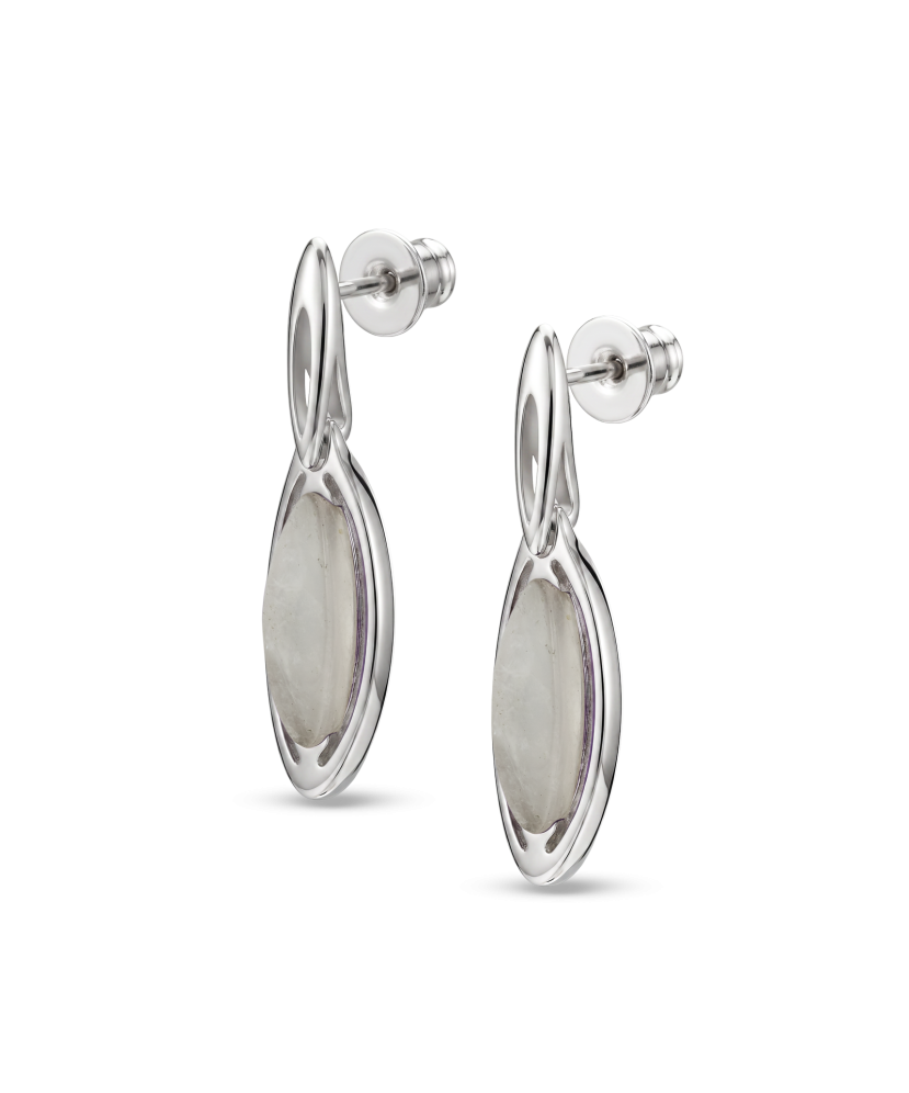 Sudraba auskari ar rozā kvarcu