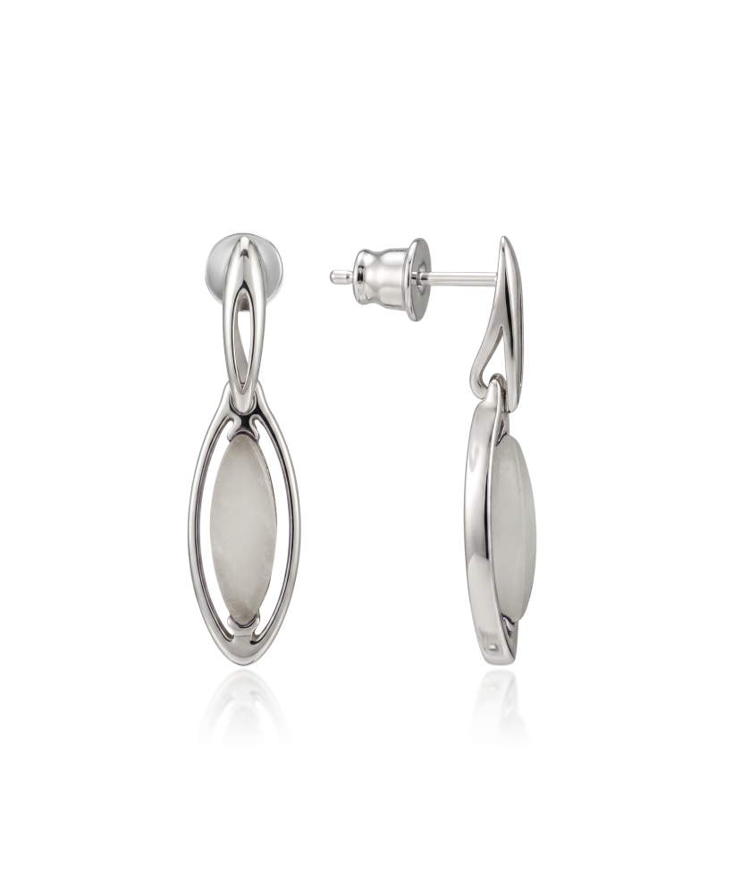 Sudraba auskari ar rozā kvarcu