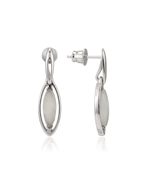 Серьги из серебра с розовым кварцем