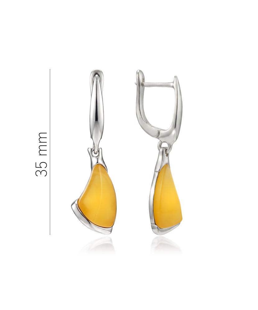 Sudraba auskari ar dzintaru