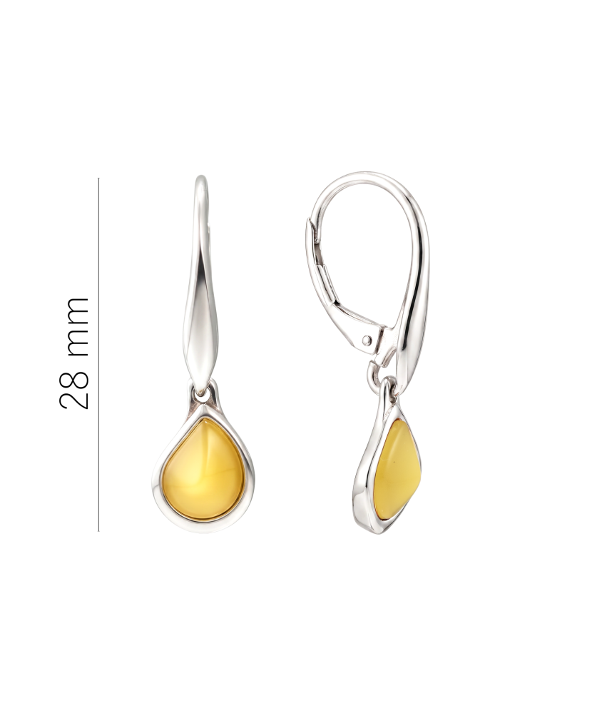 Sudraba auskari ar dzintaru