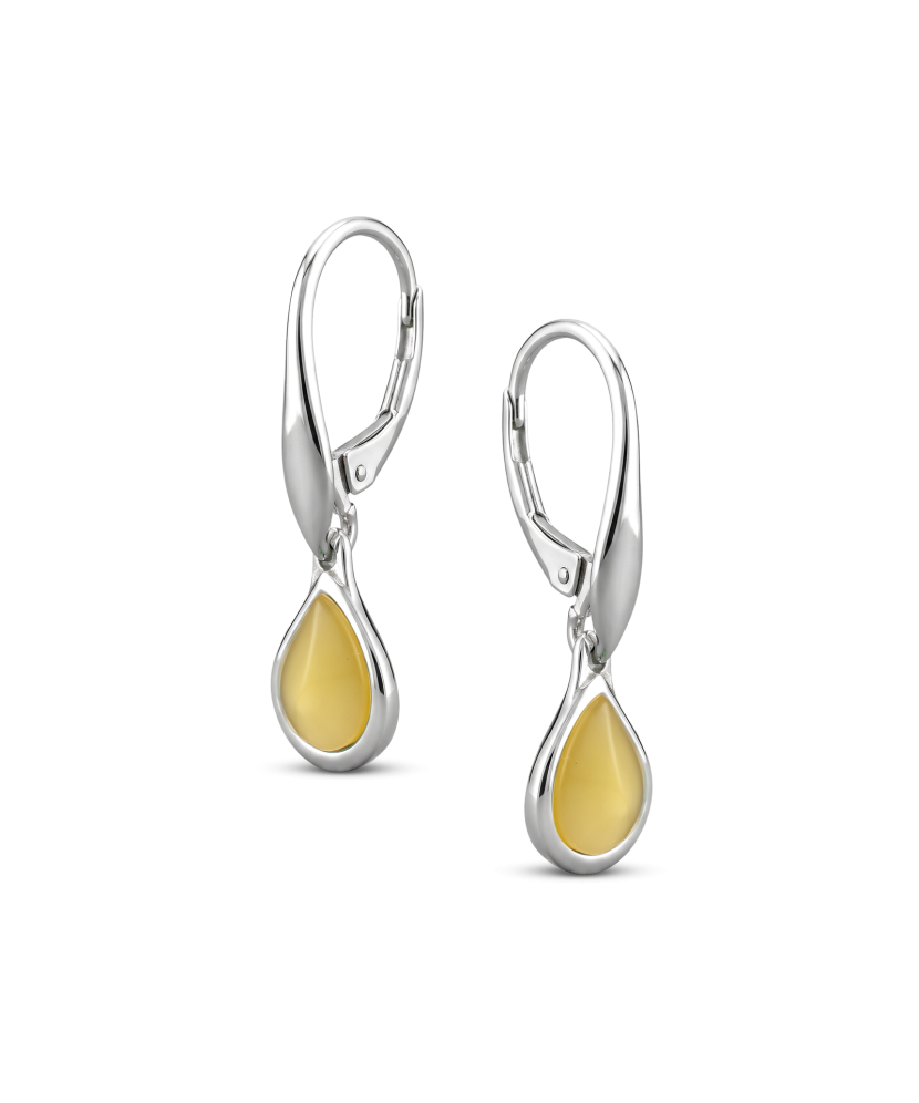 Sudraba auskari ar dzintaru