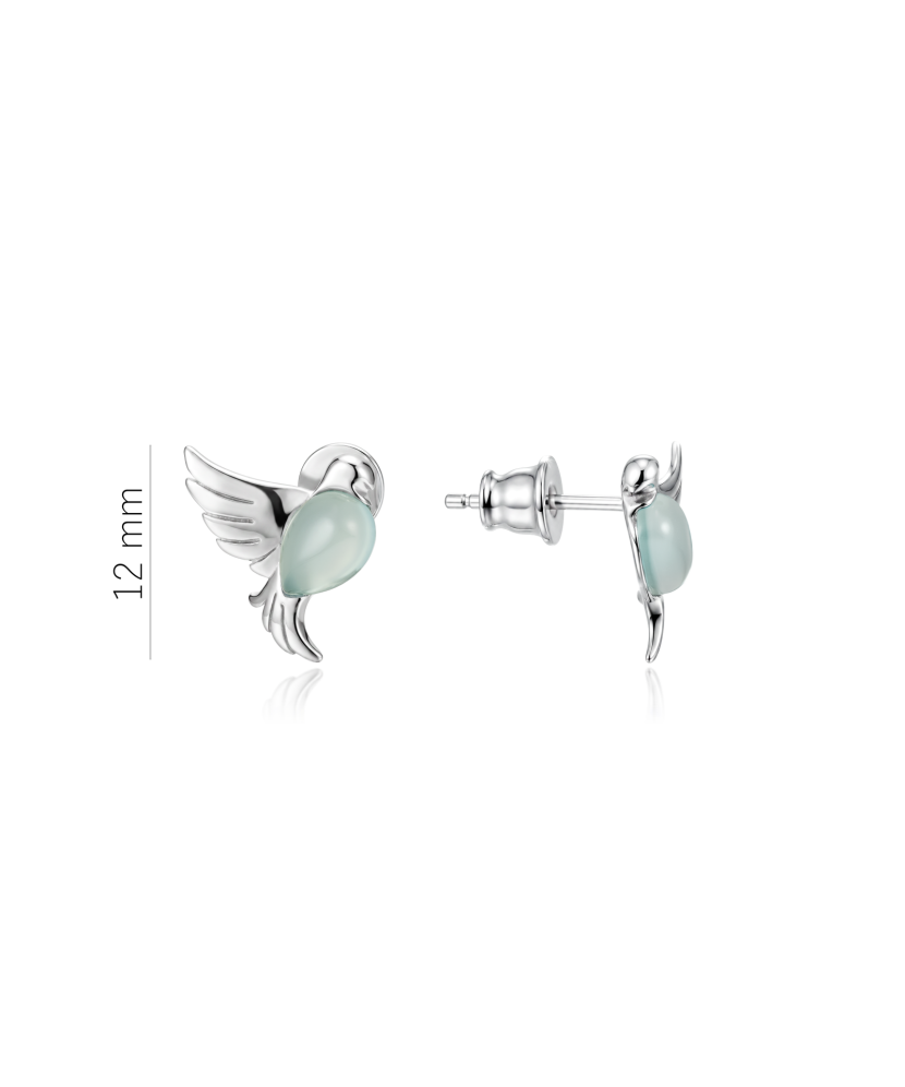 Sudraba auskari ar ahātu