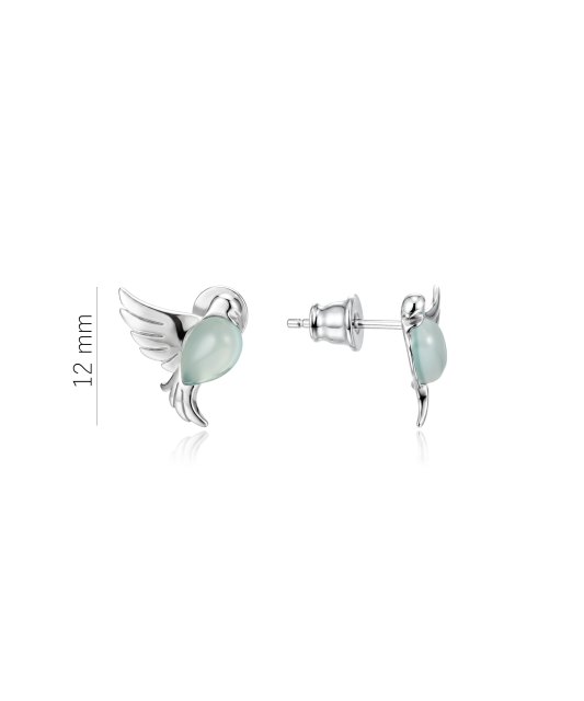 Sudraba auskari ar ahātu