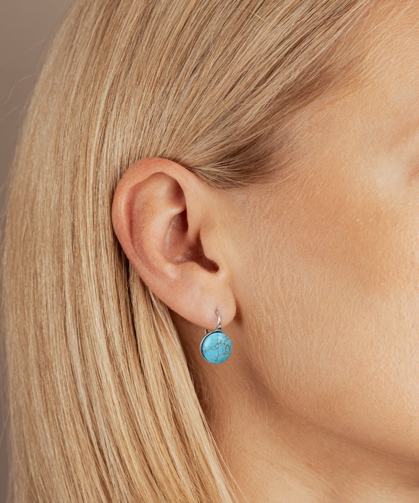 Sudraba auskari ar tirkīzu