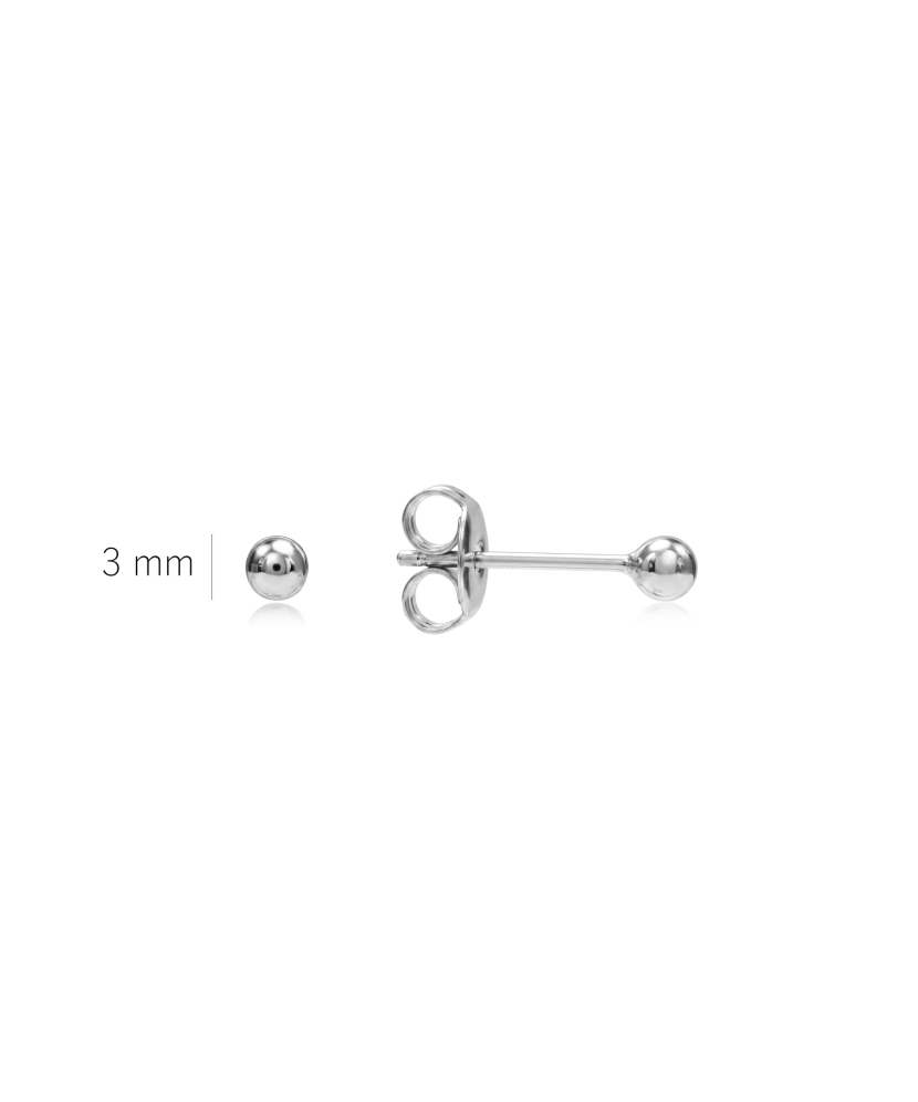 Серьги из серебра "Шарики" 3mm