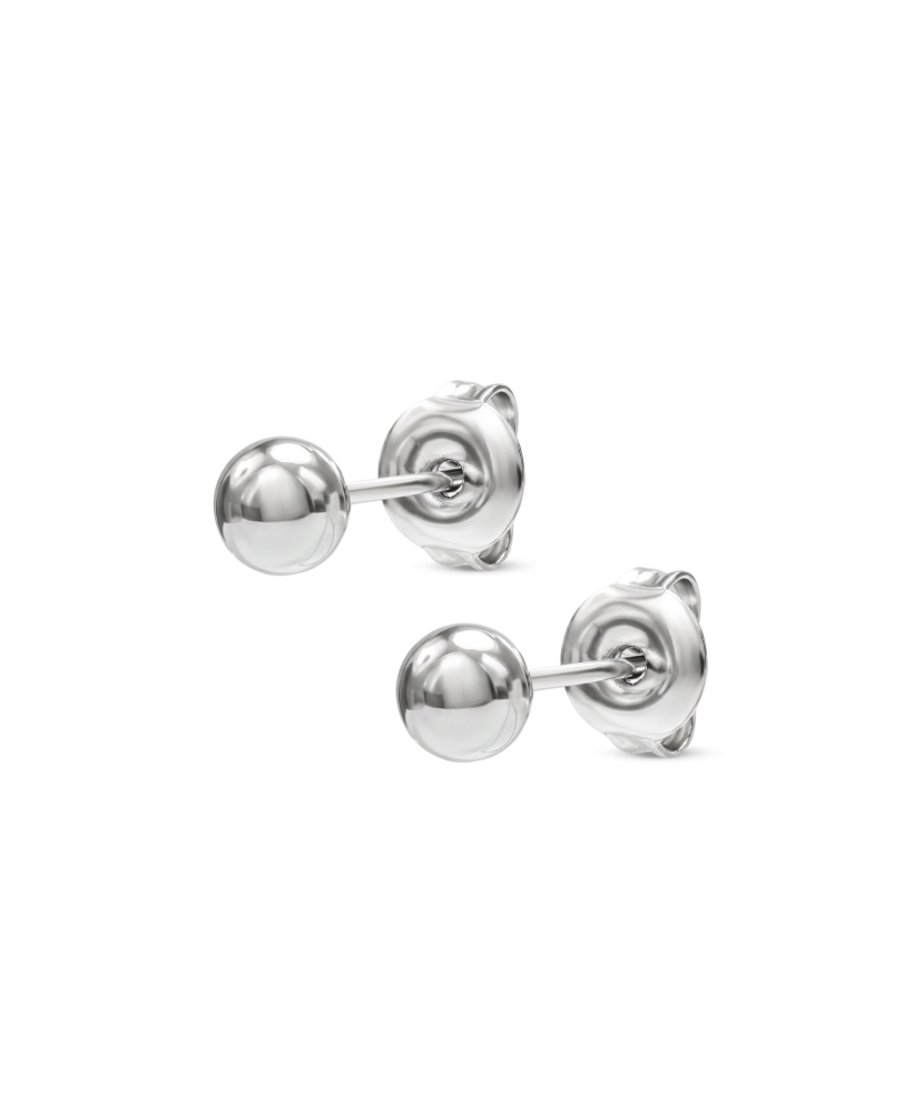 Серьги из серебра "Шарики" 5mm