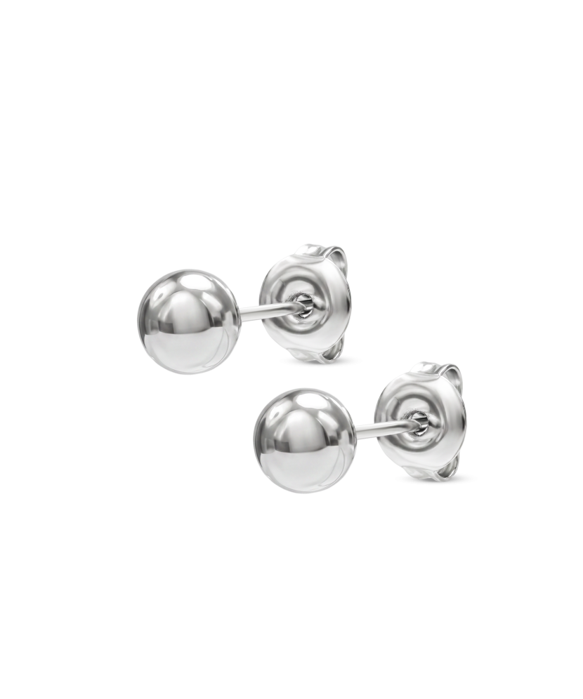Серьги из серебра "Шарики" 6mm