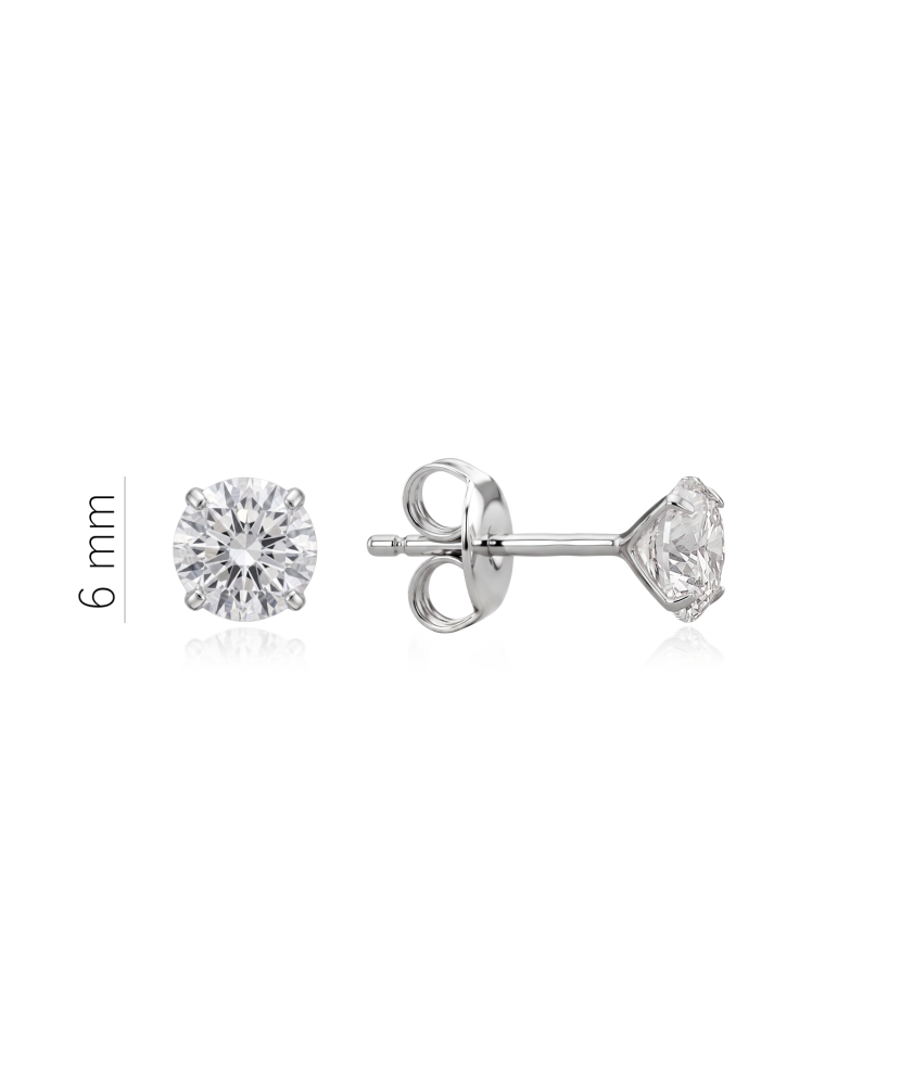 Серьги из серебра с цирконами