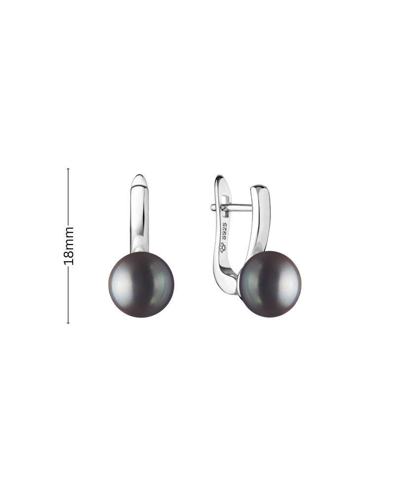 Серьги из серебра с жемчугом