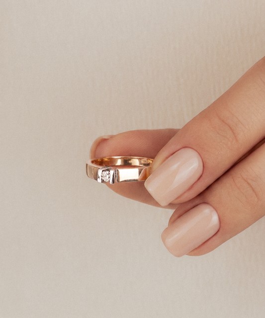 Zelta gredzens ar briljantu 0,08ct - Goldinga
