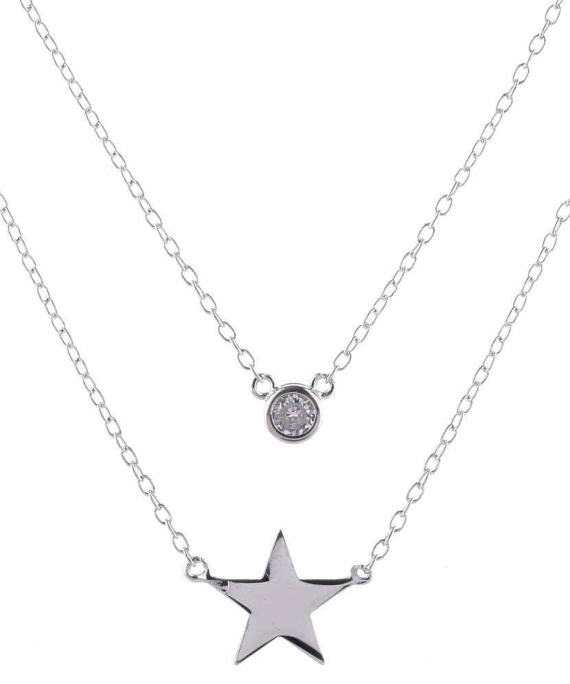 Dviguba sidabrinė grandinėlė su pakabukais - Sidabrinės grandinėlės su pakabukais - Goldinga