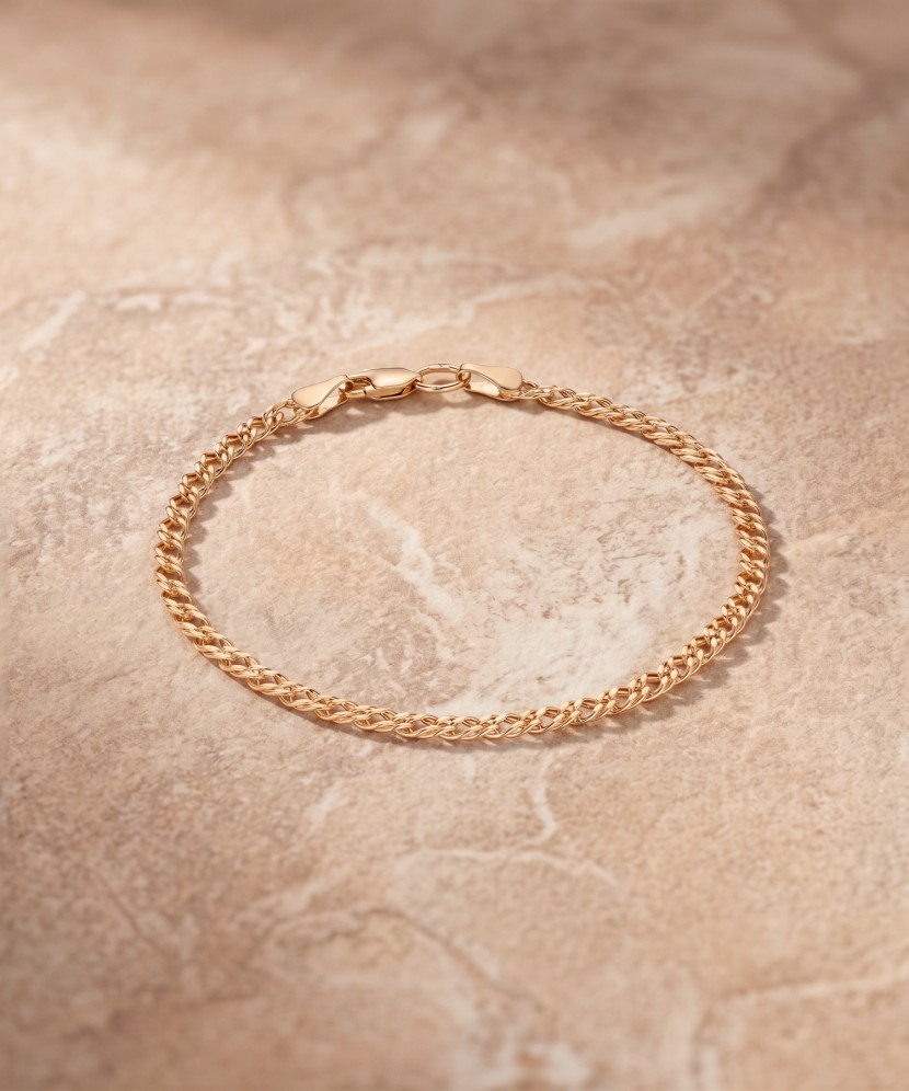 Zelta rokassprādze  "Rombo" 3mm