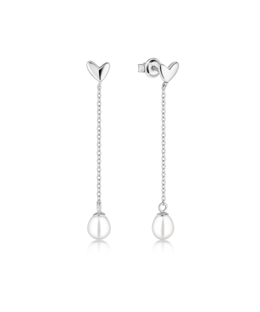 Серебряные серьги с жемчугом