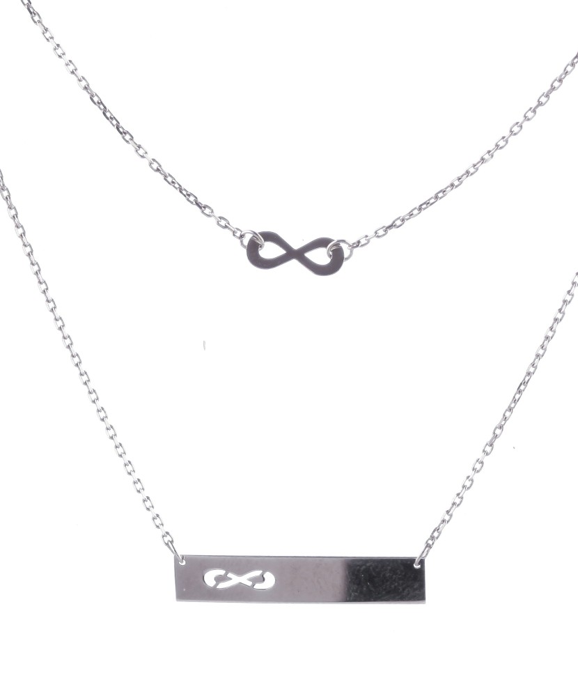 Dubultā sudraba ķēdīte ar piekariņiem "Bezgalība" - Sudraba ķēdītes - Goldinga