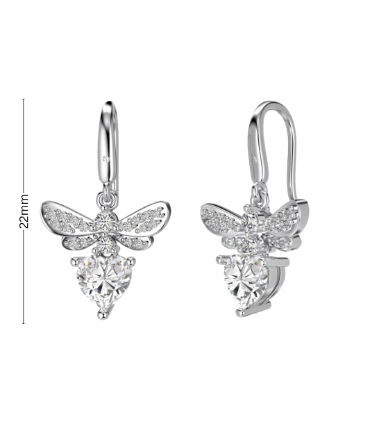 Серьги из серебра с цирконами