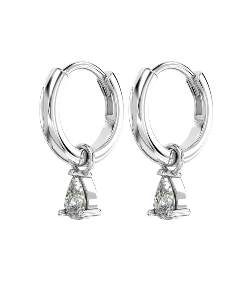Серьги из серебра с цирконами