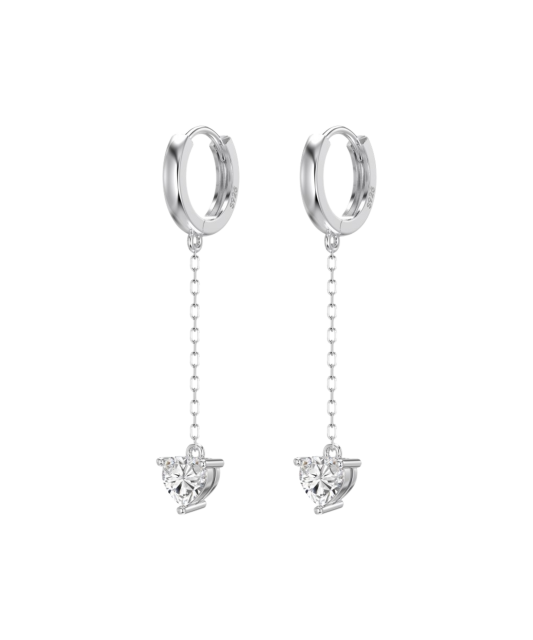 Серьги из серебра с цирконами