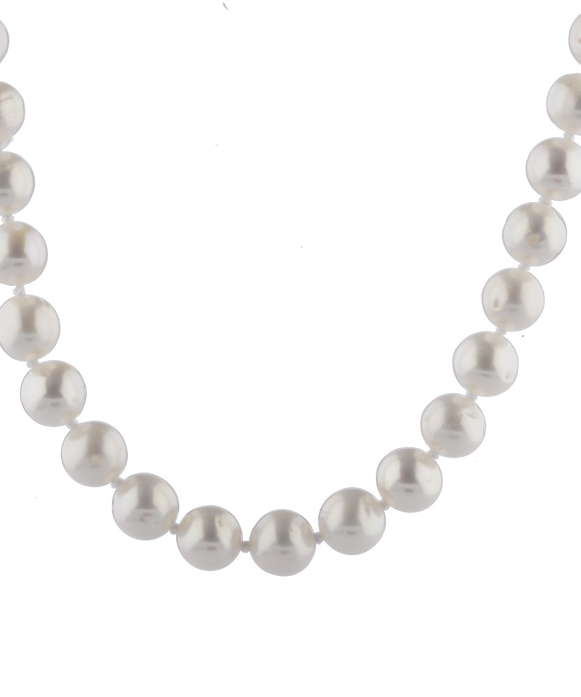 Pērļu Kaklarota Ar Sudrabu - Sudraba ķēdītes - Goldinga