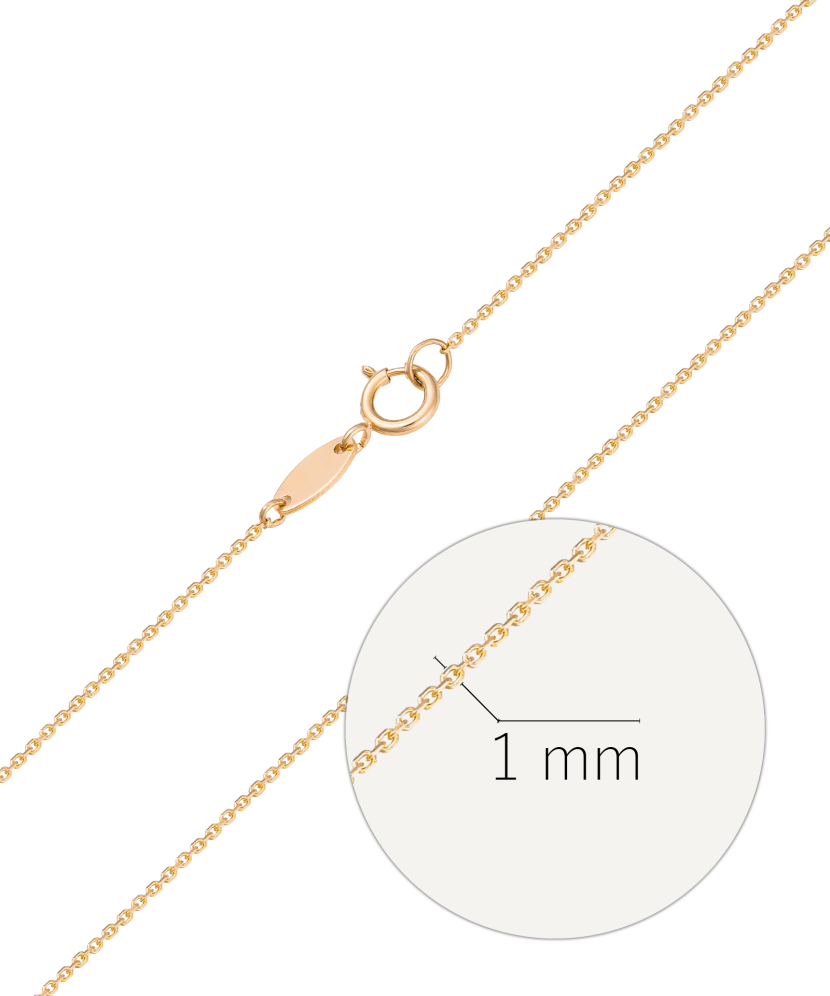 Zelta ķēdīte "Anchor" 1mm