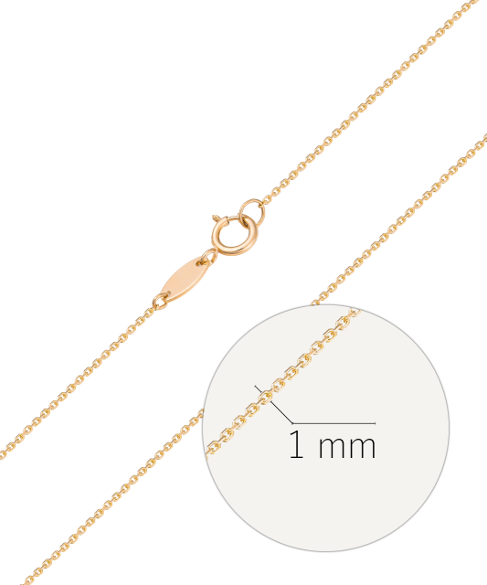 Zelta ķēdīte "Anchor" 1mm