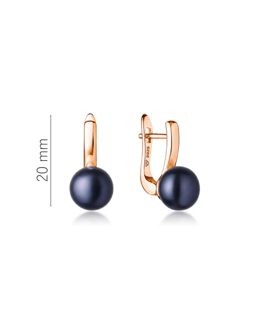 Apzeltīti sudraba auskari ar pērlēm