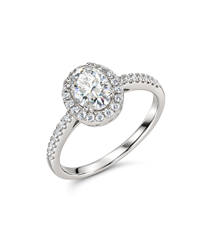Sudraba gredzens ar moisanītiem 1.5ct