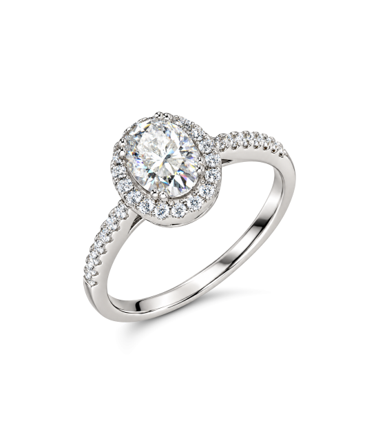 Серебряное кольцо с муассанитами 1.5ct