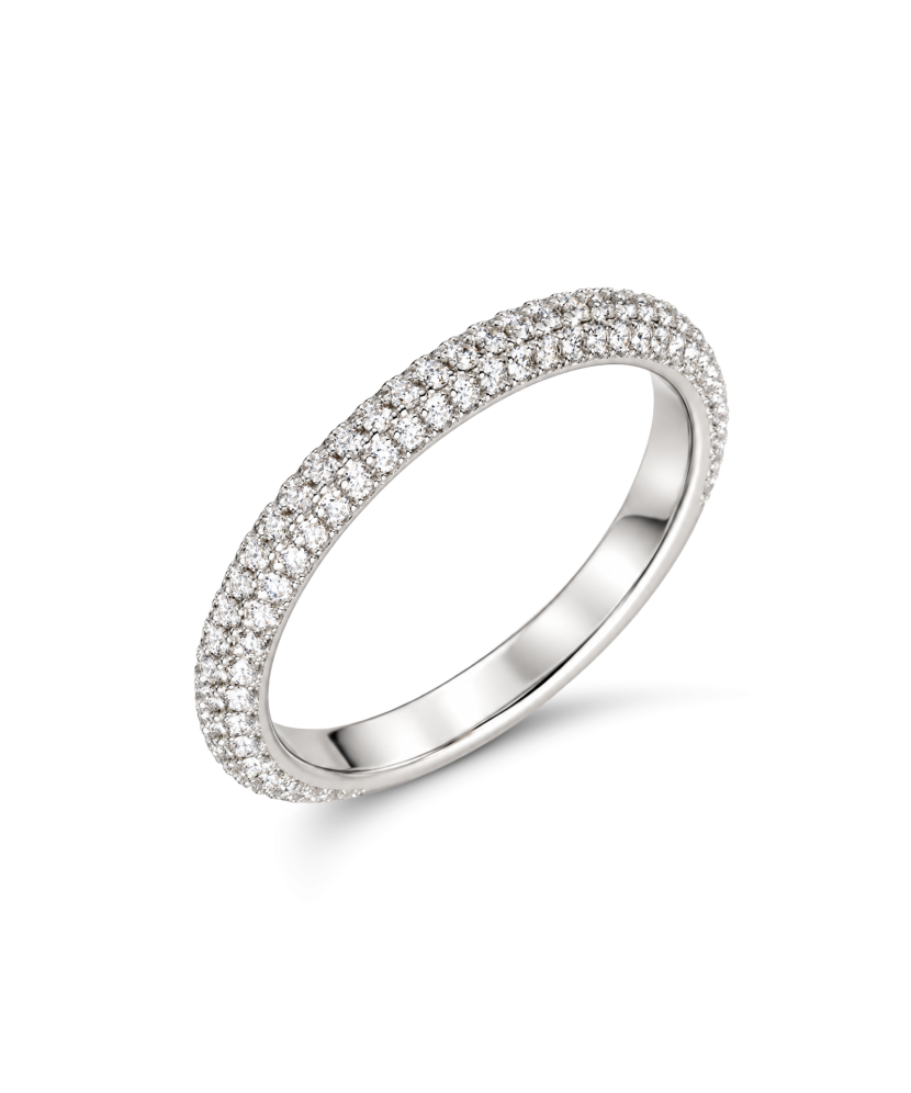 Серебряное кольцо с муассанитами 0.8ct