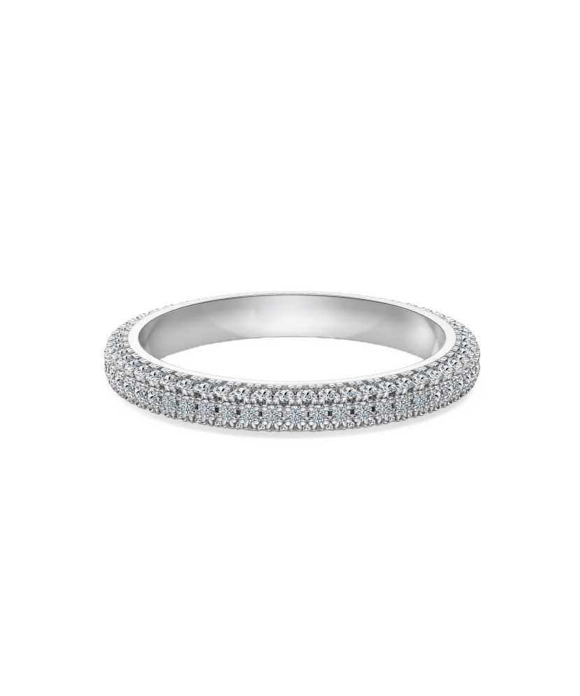 Серебряное кольцо с муассанитами 0.8ct