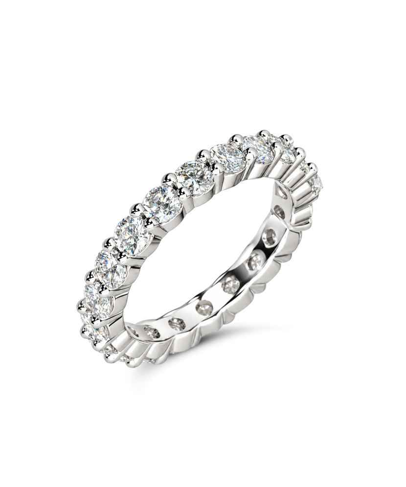 Серебряное кольцо с муассанитами 2ct