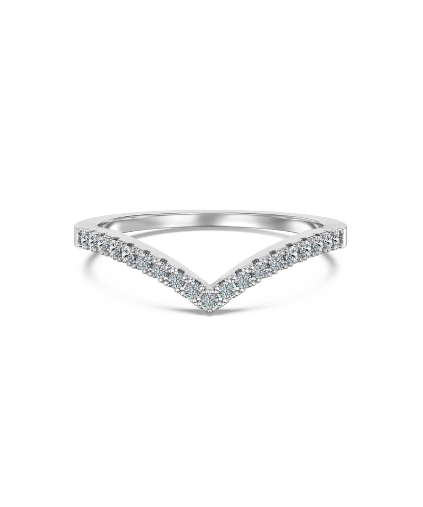 Sudraba gredzens ar moisanītiem 0.19ct