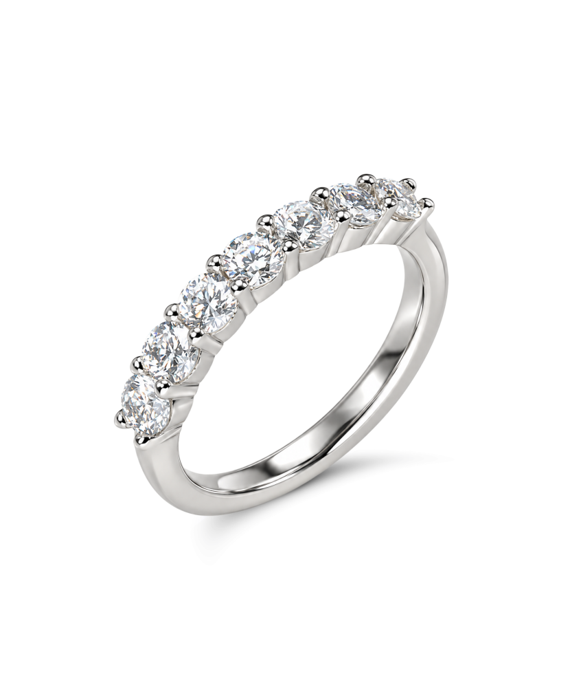 Sudraba gredzens ar moisanītiem 0.7ct