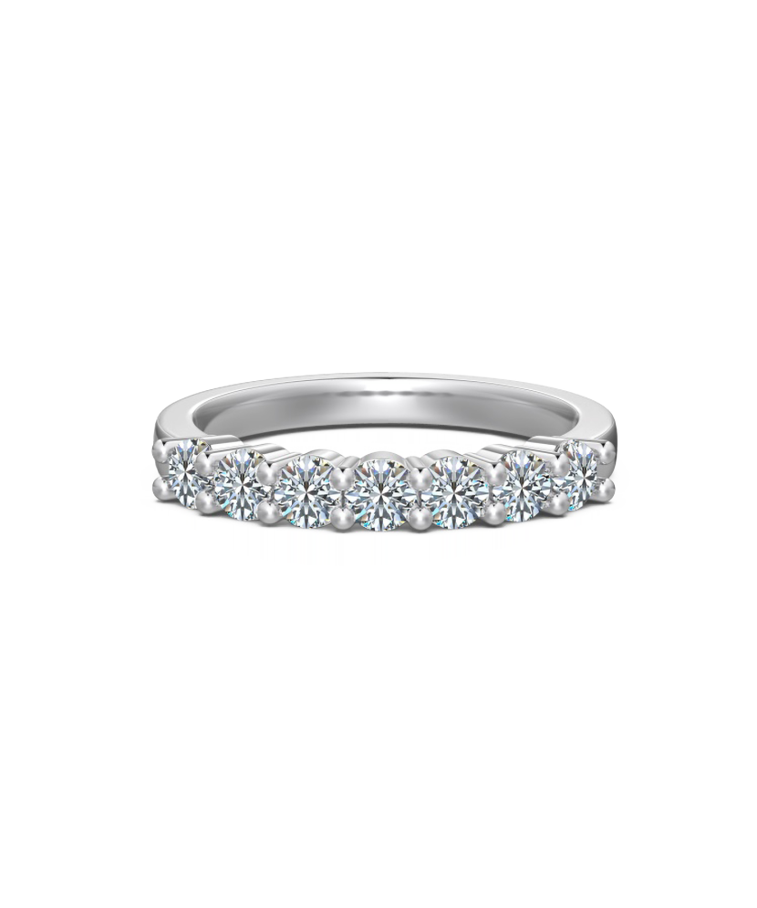 Sudraba gredzens ar moisanītiem 0.7ct