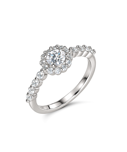 Серебряное кольцо с муассанитами 0.86ct