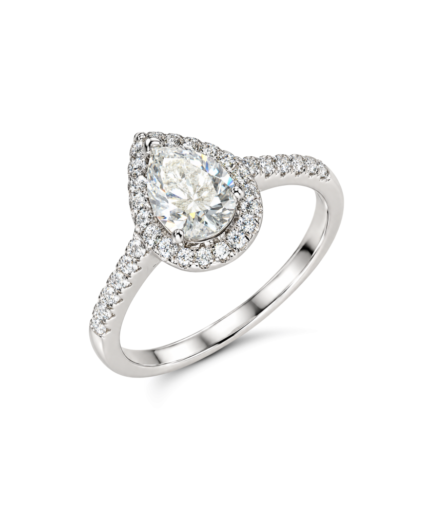 Sudraba gredzens ar moisanītiem 1.25ct