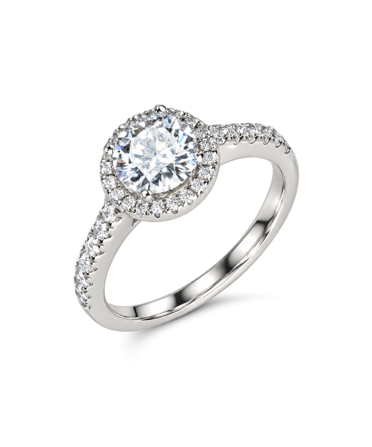 Sudraba gredzens ar moisanītiem 1.2ct