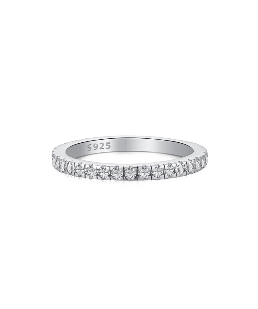 Sudraba gredzens ar moisanītiem 0.54ct