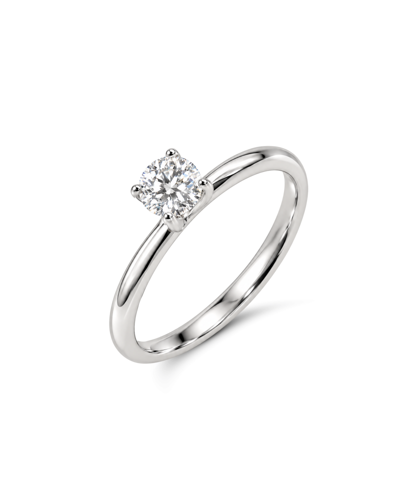 Серебряное кольцо с муассанитом 0.5ct