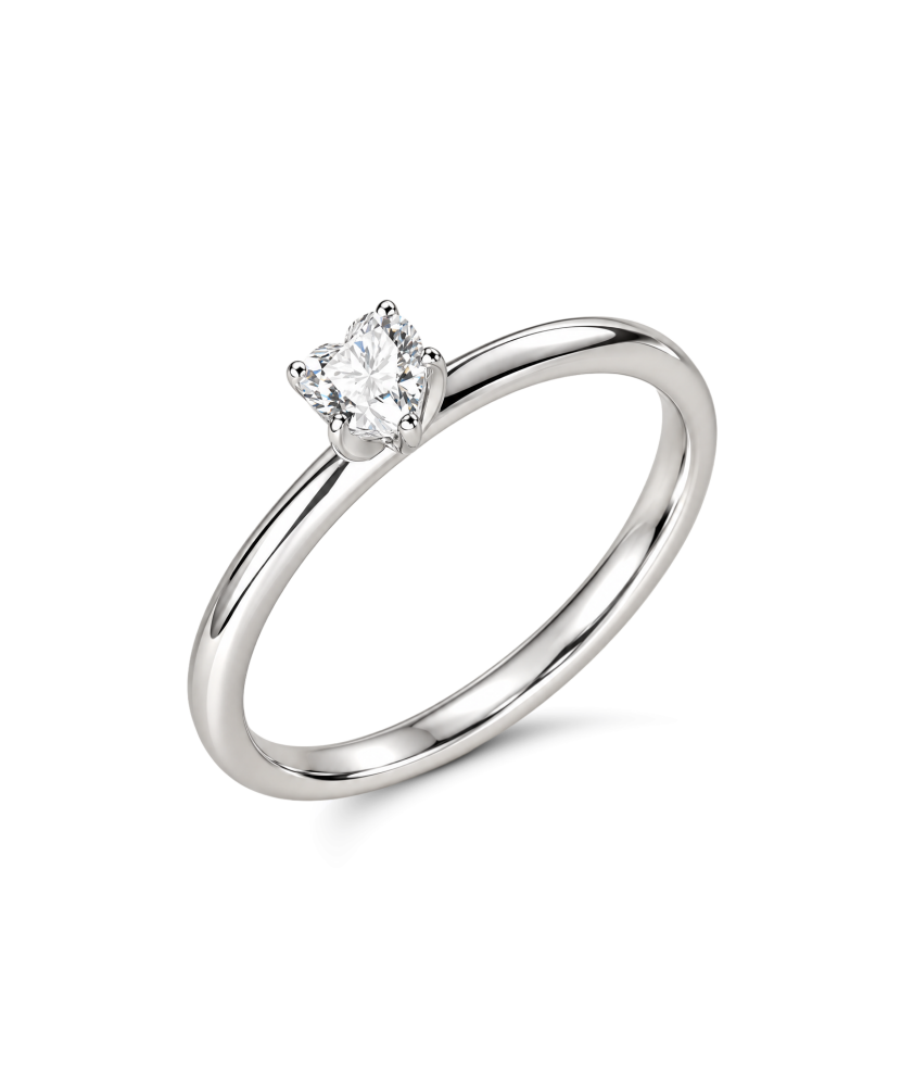 Sudraba gredzens ar moisanītu 0.3ct
