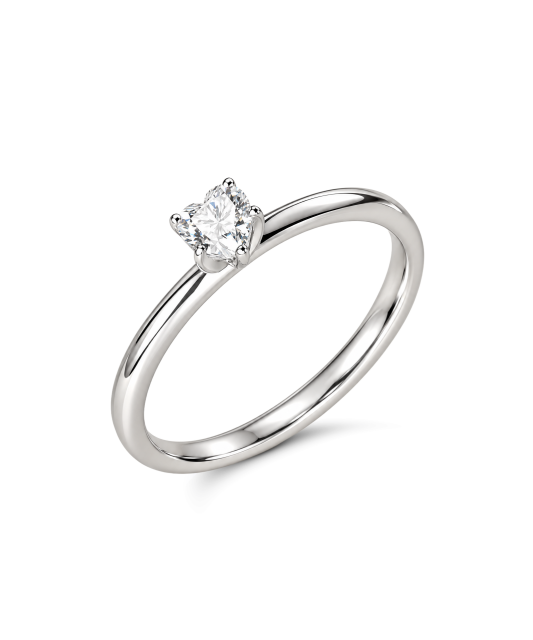 Sudraba gredzens ar moisanītu 0.3ct