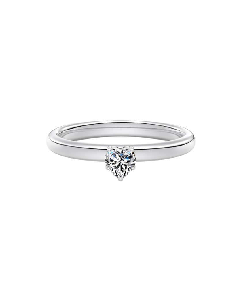Sudraba gredzens ar moisanītu 0.3ct