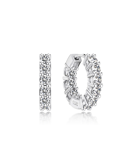 Серебряные серьги с муассанитами 1.26ct