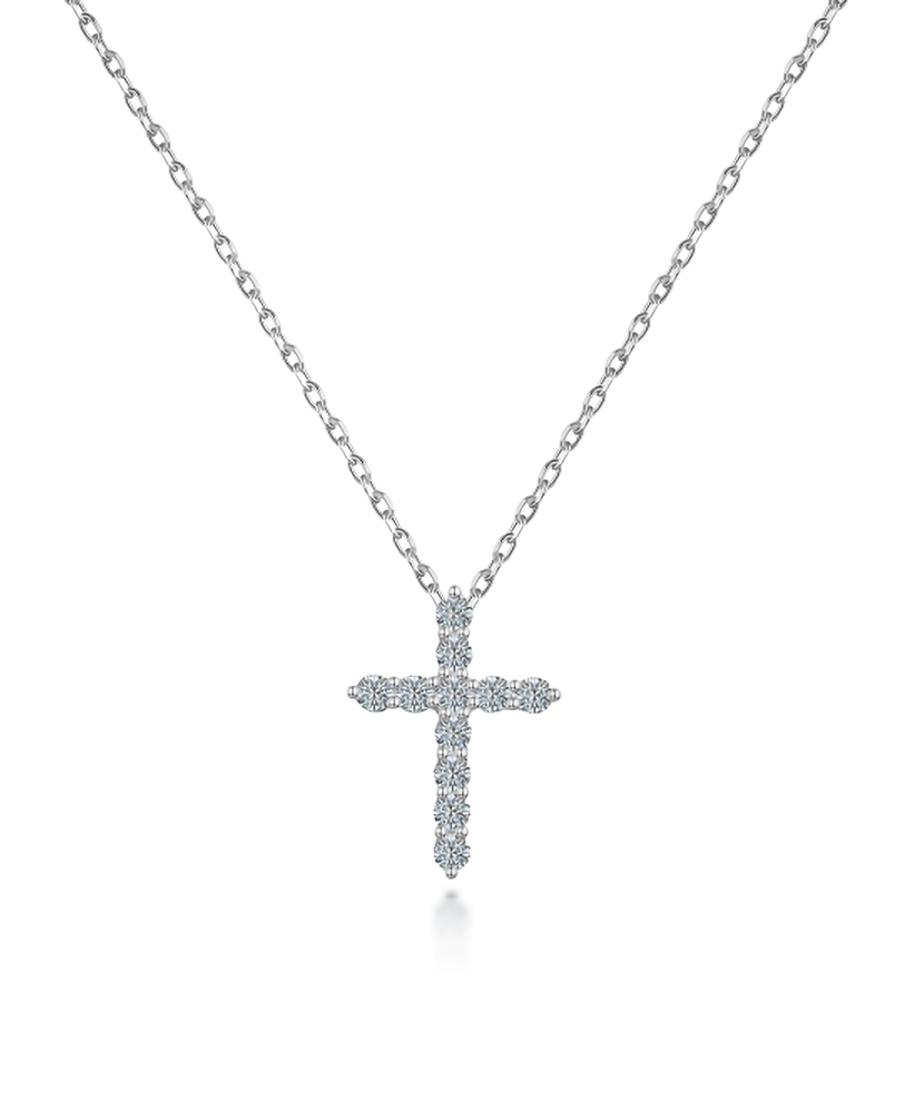 Sudraba ķēdīte ar moissanīta kulonu 0.44ct