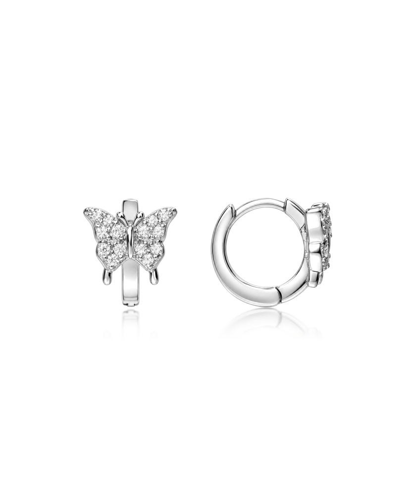 Серьги из серебра с цирконами