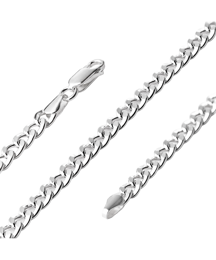 Sudraba rokassprādze "Curb" 4.3mm