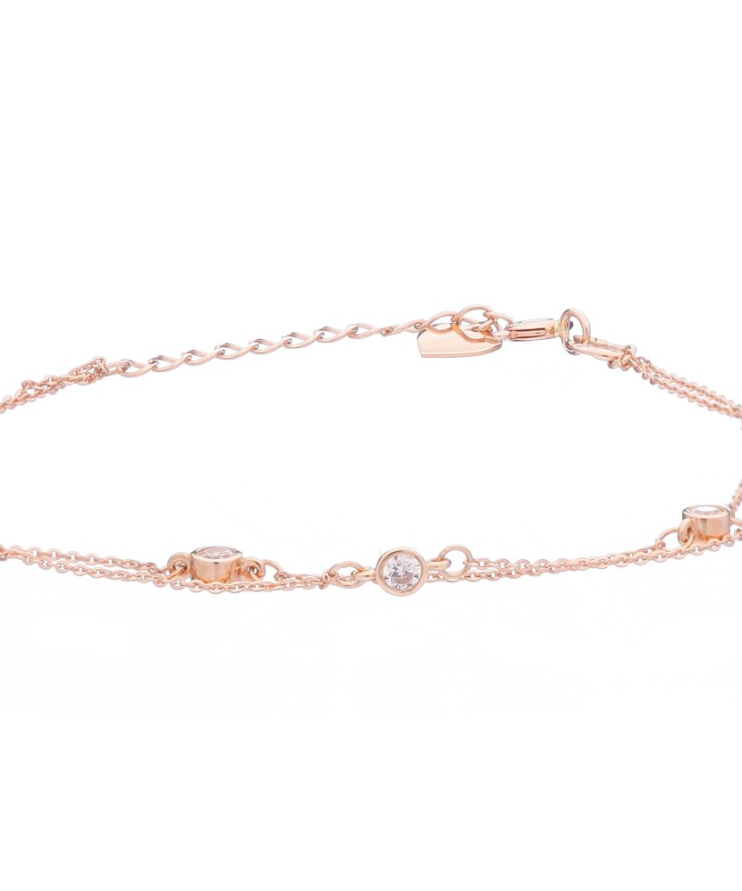 Zelta rokassprādze ar cirkonijiem - Zelta rokassprādzes - Goldinga