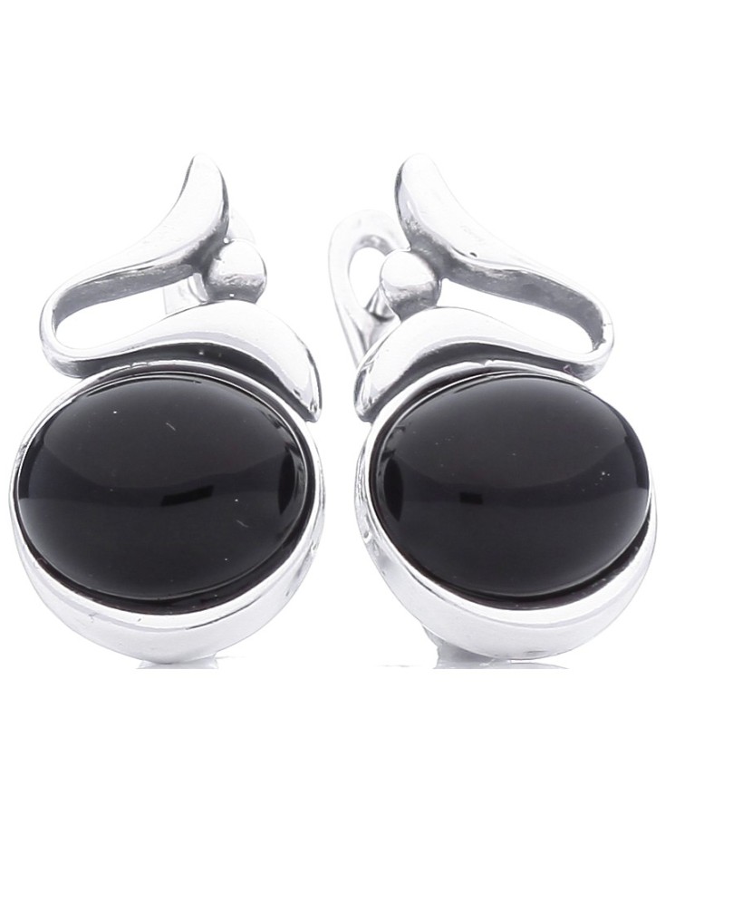 Sidabriniai auskarai su oniksu - Sidabriniai auskarai - Goldinga